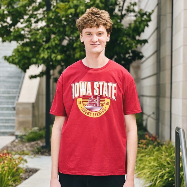 College House Iowa State Grows Farmers Cardinal T-shirt